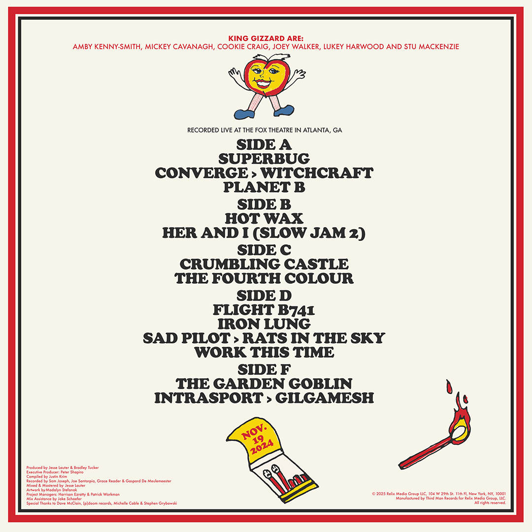 King Gizzard & The Lizard Wizard – Flame Throwers: Volume 3 (Live in Atlanta 11/19/24 • Limited Edition 3-LP Vinyl)