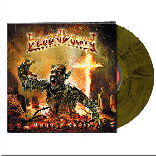 Bloodbound - Bloodbound - Unholy Cross (Yellow & Black Marbled)