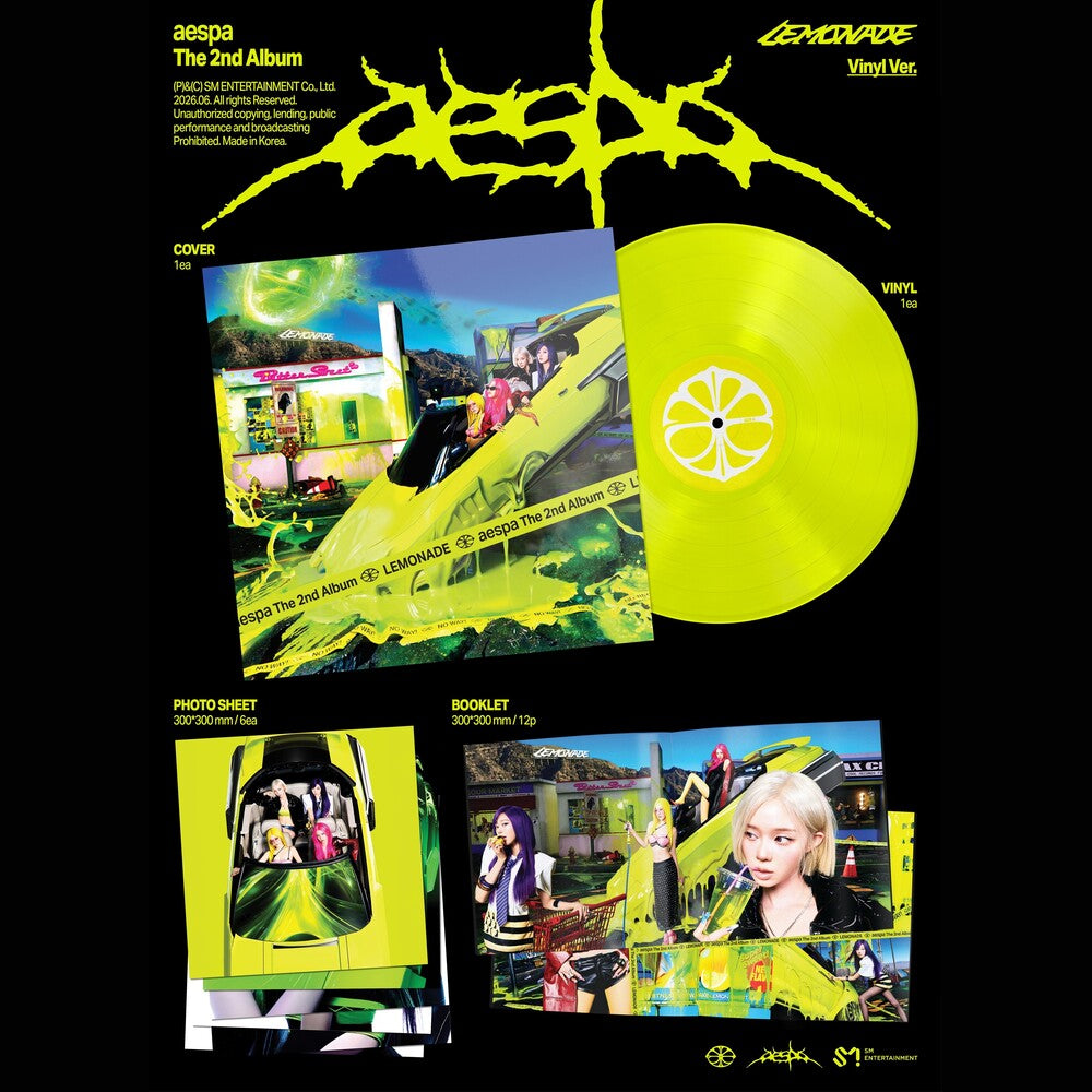 Aespa – The 2nd Album ‘LEMONADE’ (Neon Yellow LP Vinyl)