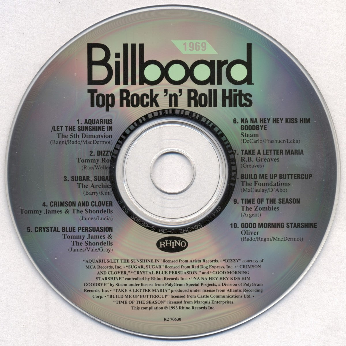 Billboard Top Rock 'n' Roll Hits - 1969 (CD)