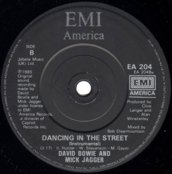 David Bowie / Mick Jagger - David Bowie  / Mick Jagger – Dancing In The Street  (White LP Vinyl)