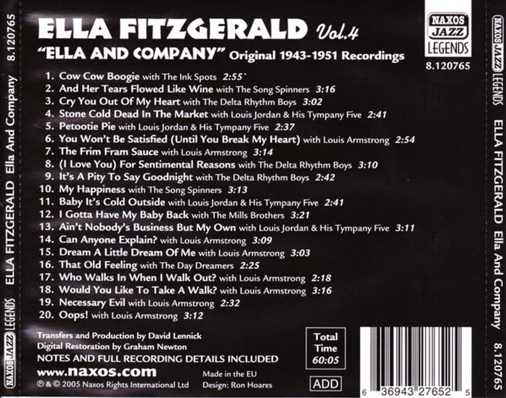 Ella Fitzgerald – Ella & Company, Vol. 4 (CD)