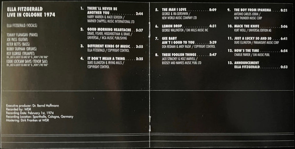 Ella Fitzgerald – Live In Cologne 1974 (CD)