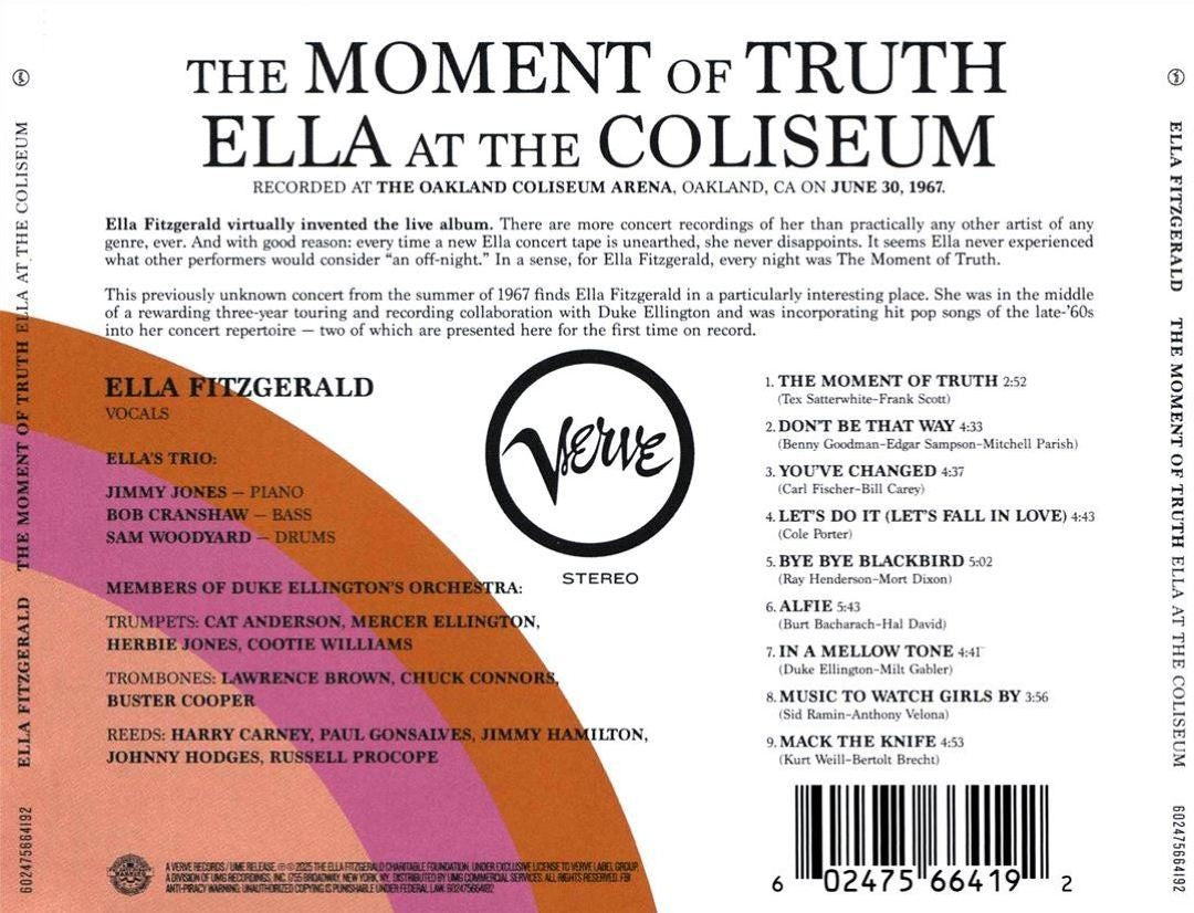 Ella Fitzgerald – Moment Of Truth: Ella At The Coliseum (CD)