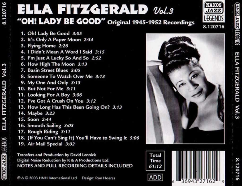 Ella Fitzgerald – Oh! Lady Be Good, Volume 3 (CD)