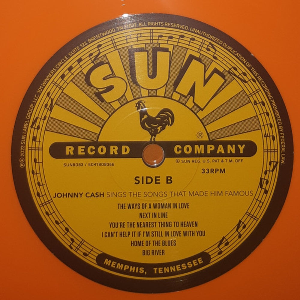 Johnny Cash – Sings The Songs That Made Him Famous (Remastered Orange LP Vinyl)