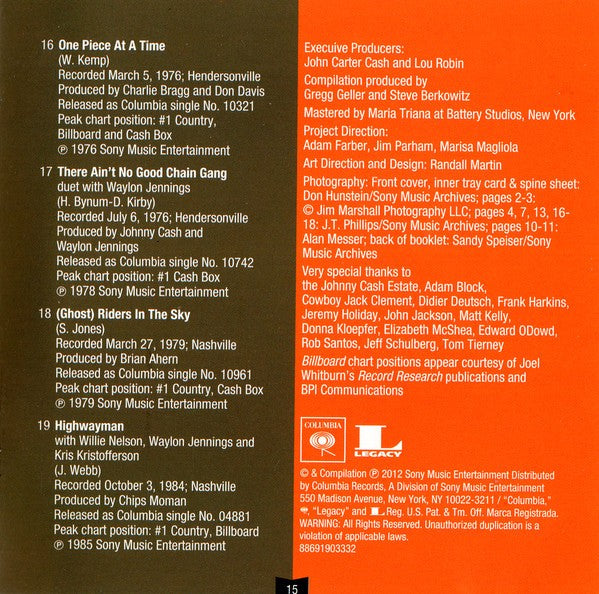 Johnny Cash – The Greatest: Number One's (CD)