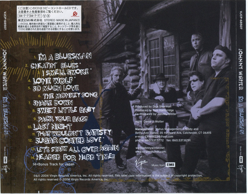 Johnny Winter – I'm A Bluesman (CD)