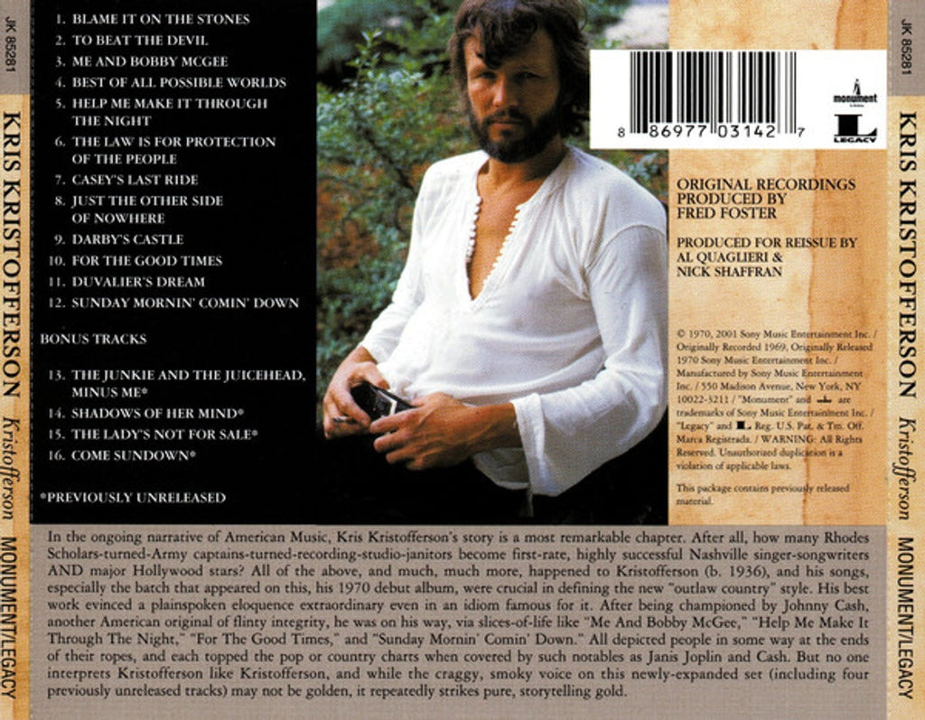 Kris Kristofferson – Kristofferson (CD)