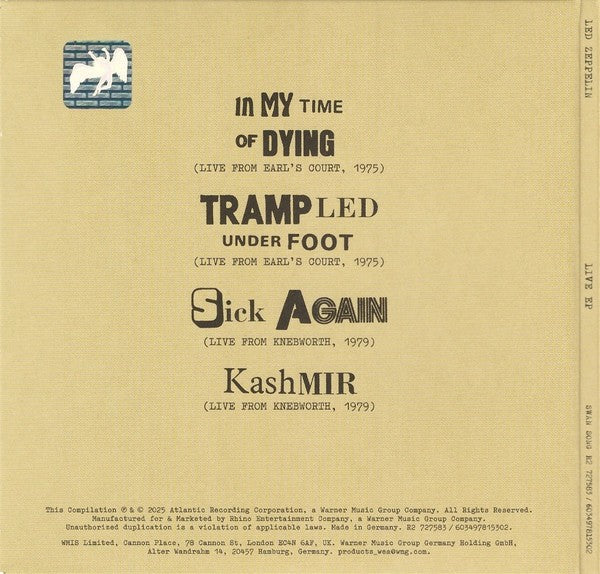 Led Zeppelin – Live E.P. (CD)