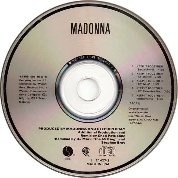 Madonna – Keep It Together (CD)