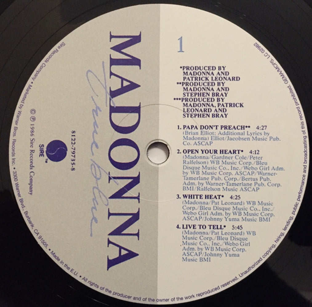 Madonna – True Blue (LP Vinyl)