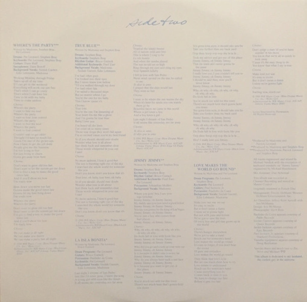 Madonna – True Blue (LP Vinyl)