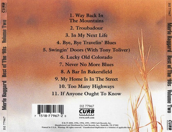 Merle Haggard – Best Of The 90's Volume Two (CD)