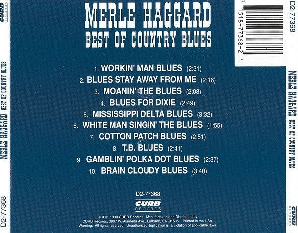 Merle Haggard – Best of the Country Blues (CD)