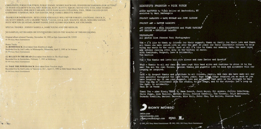 Rage Against The Machine – Rage Against The Machine XX (CD)