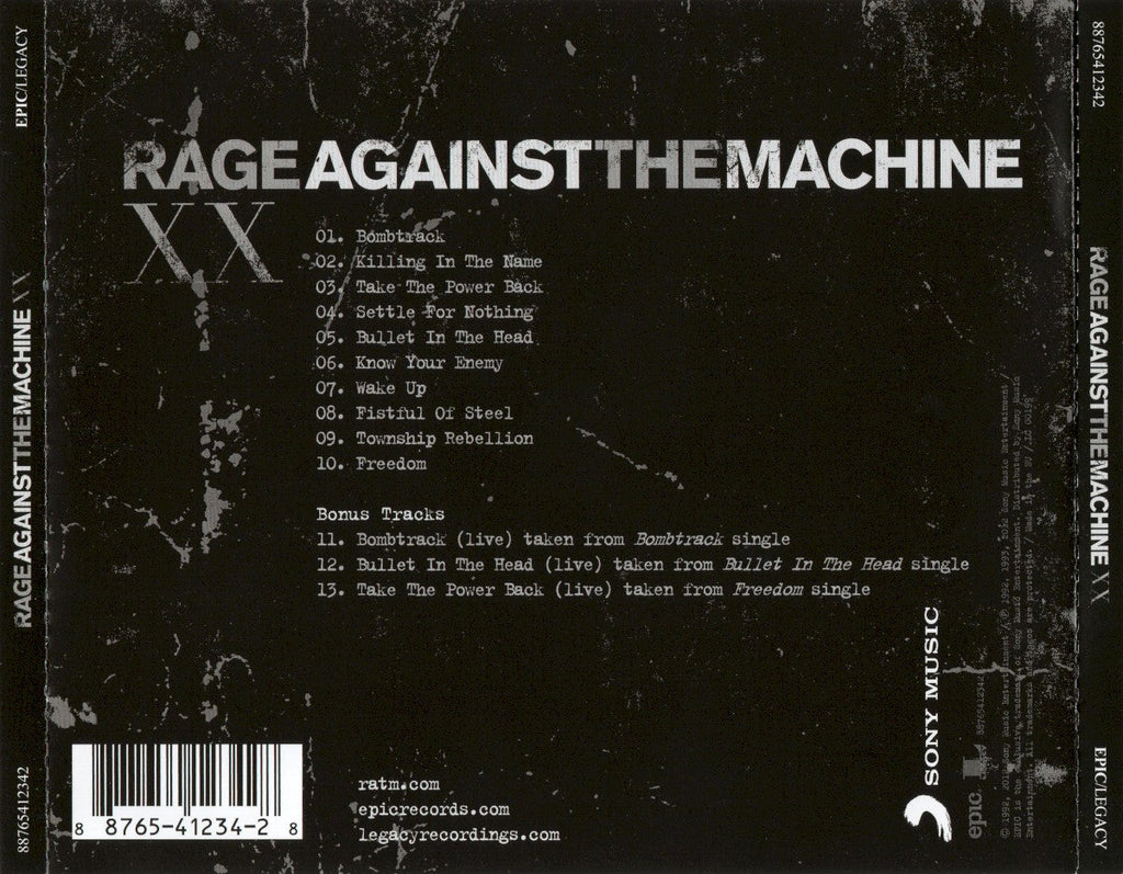 Rage Against The Machine – Rage Against The Machine XX (CD)