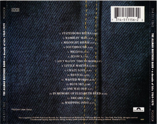 The Allman Brothers Band – Decade of Hits 1969-79 (CD)