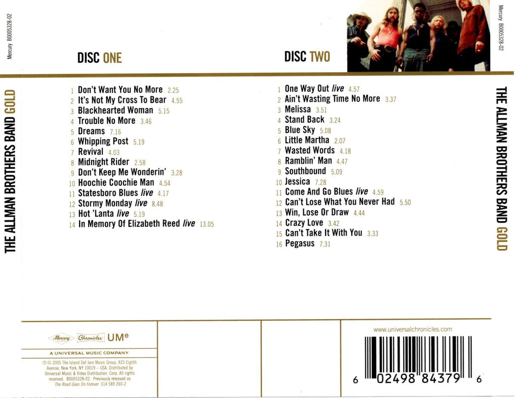 The Allman Brothers Band – Gold (2-CD)