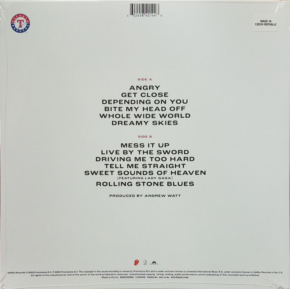 The Rolling Stones – Hackney Diamonds (Texas Rangers LP Vinyl)