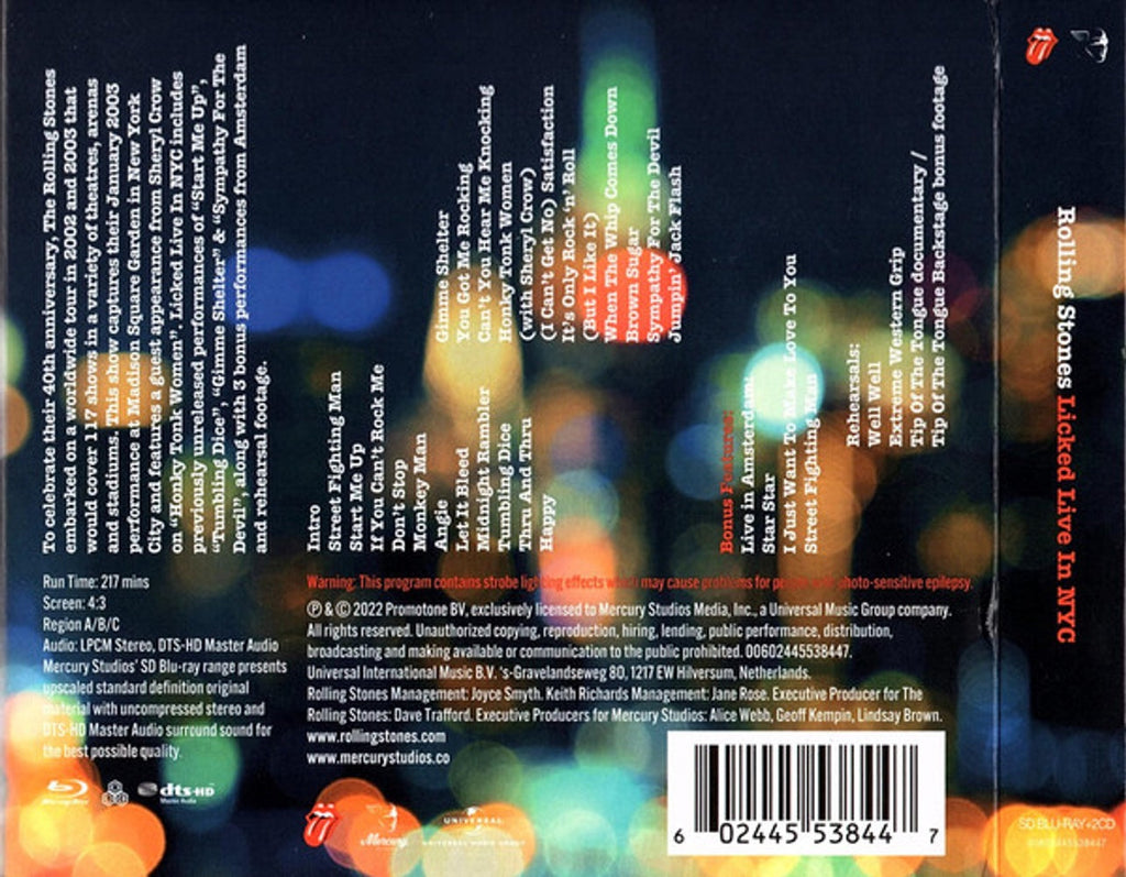 The Rolling Stones – Licked Live In NYC (2-CD + Blu-ray)