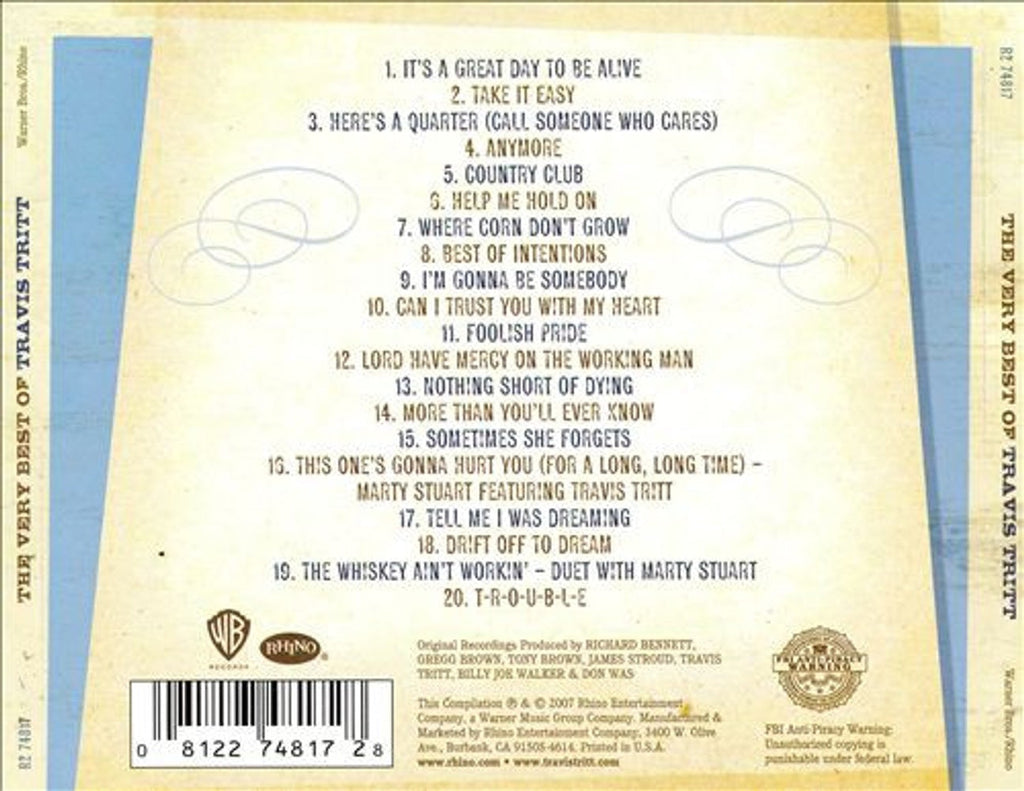Travis Tritt – The Very Best of Travis Tritt (CD)
