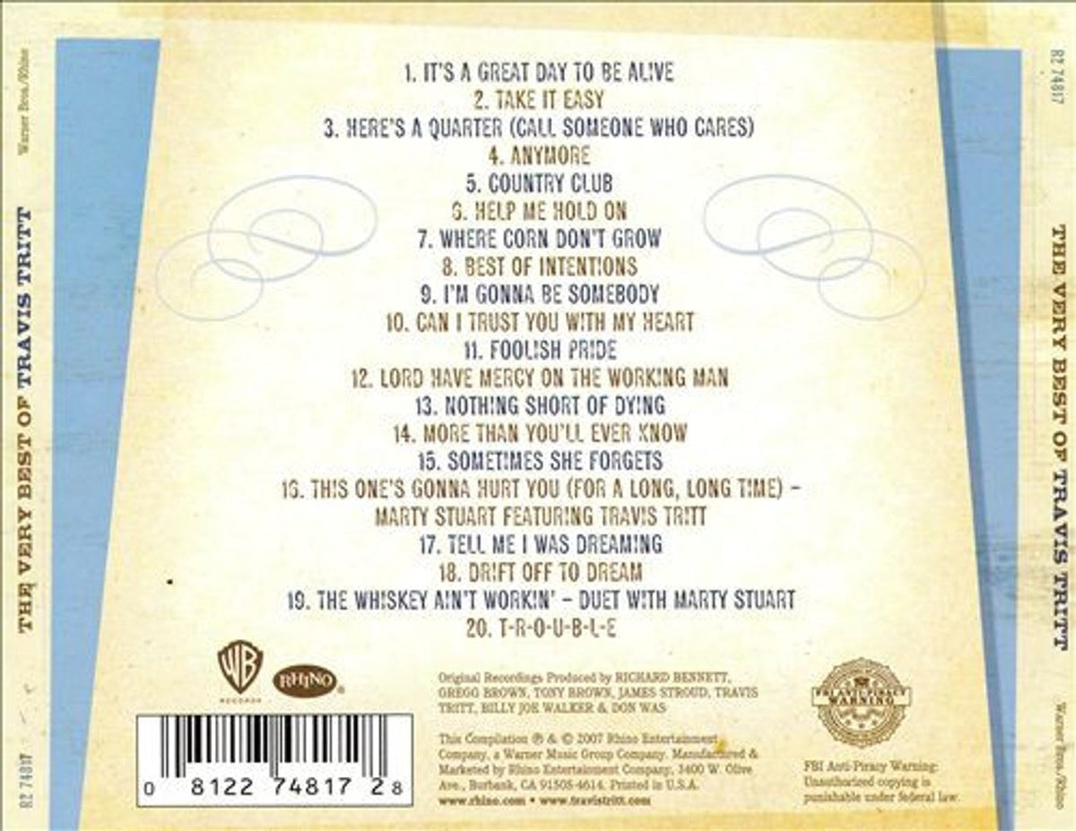 Travis Tritt – The Very Best of Travis Tritt (CD)