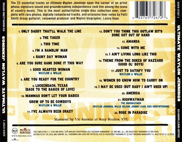 Waylon Jennings – Ultimate Waylon Jennings (CD)