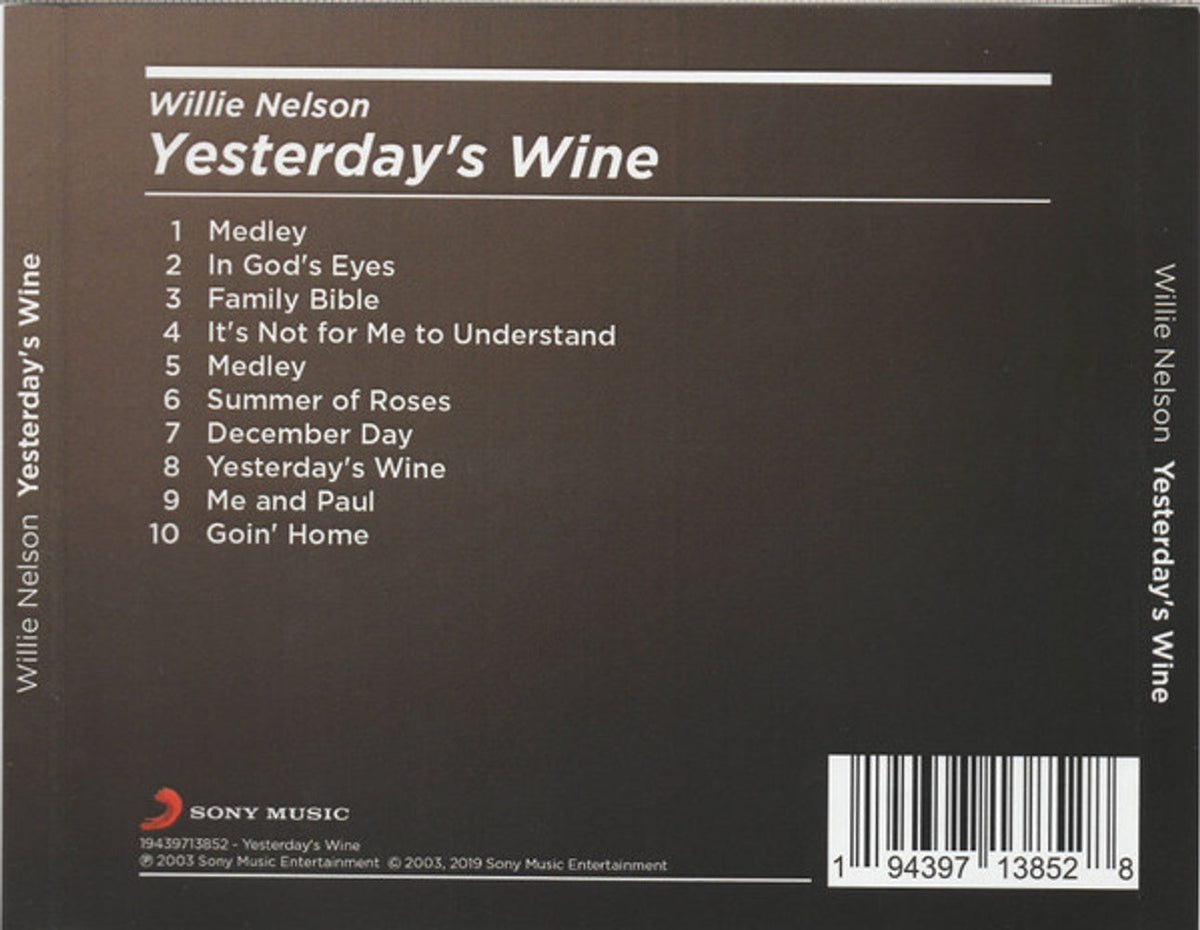 Willie Nelson – Yesterday's Wine (CD)
