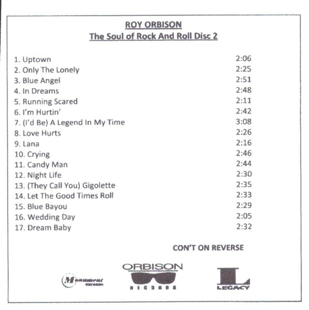 Roy Orbison – The Soul Of Rock and Roll (4-CD)