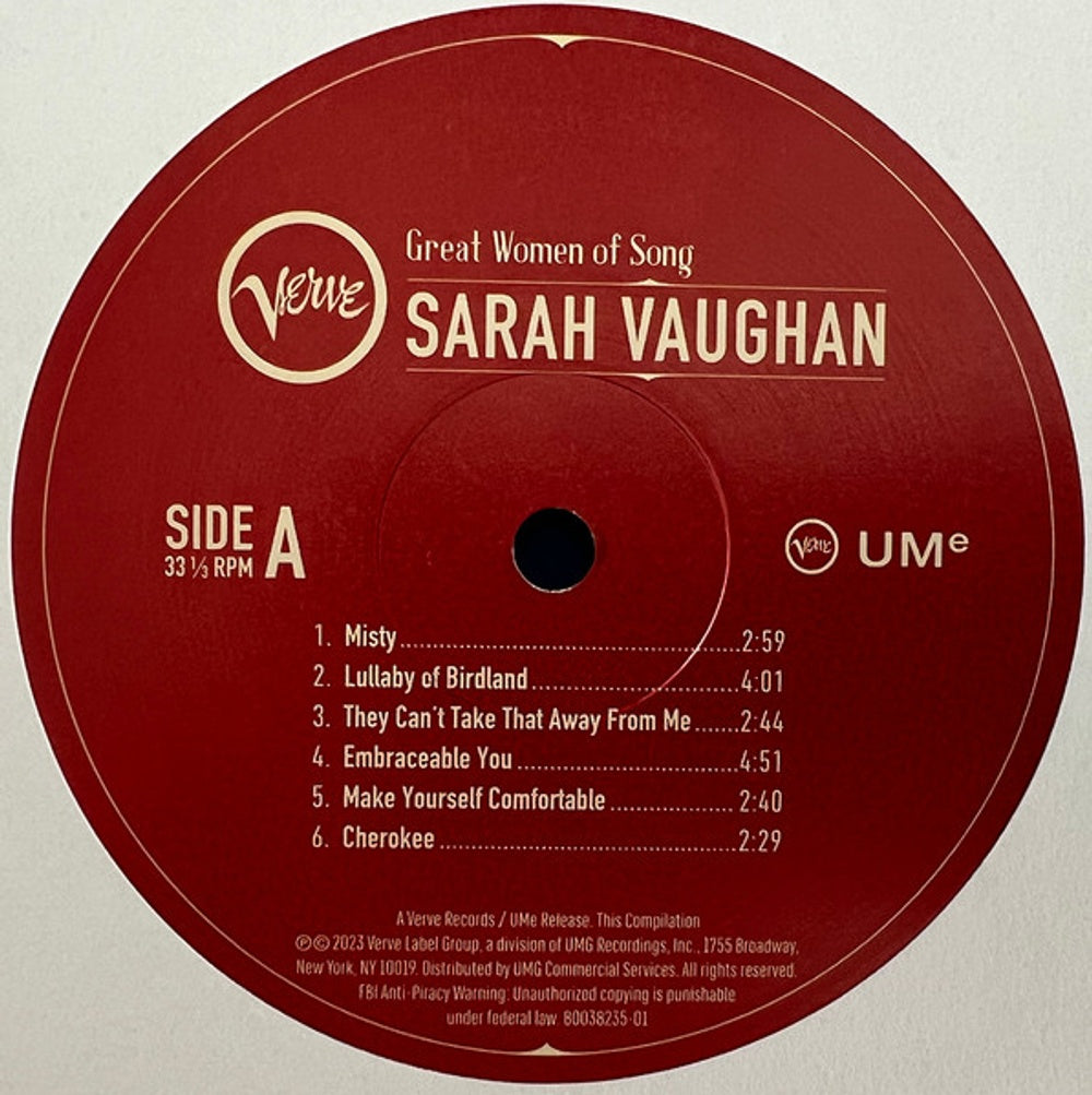 Sarah Vaughan – Great Women Of Song (LP Vinyl)