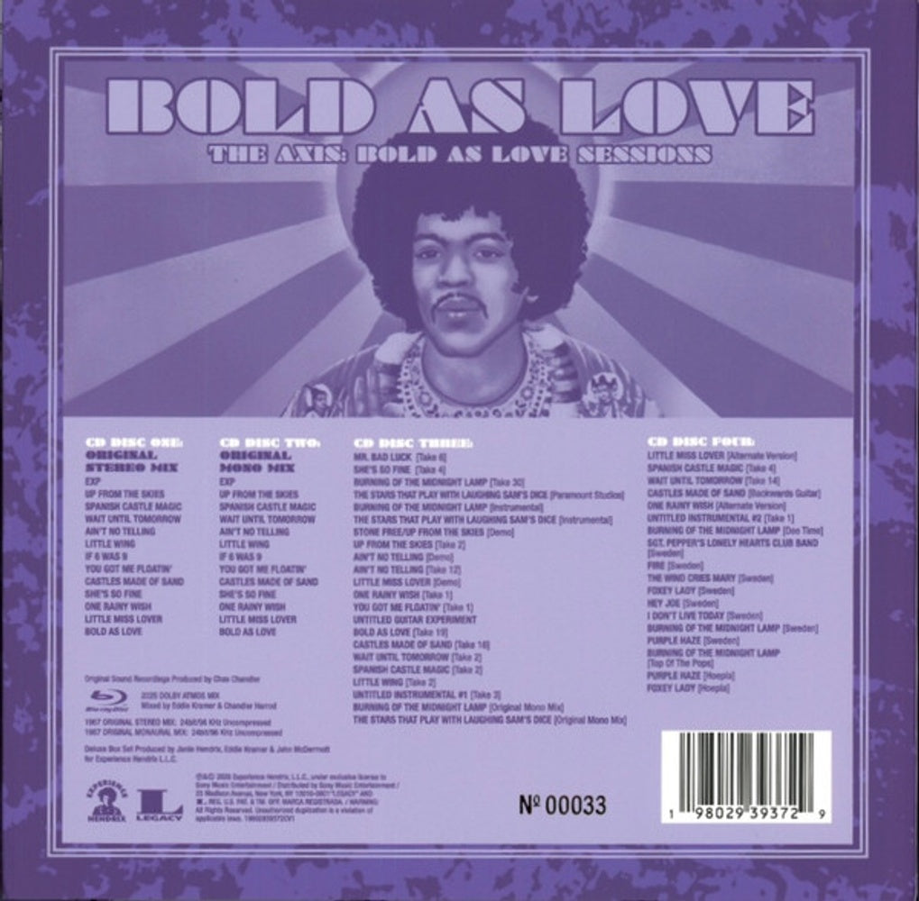 The Jimi Hendrix Experience – Bold As Love (4-CD + Blu-ray)