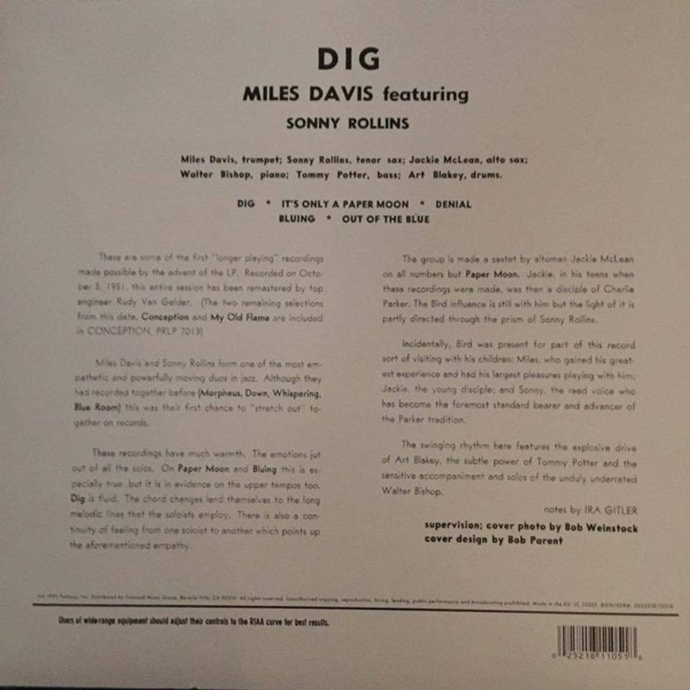 Miles Davis – Dig (LP Vinyl)