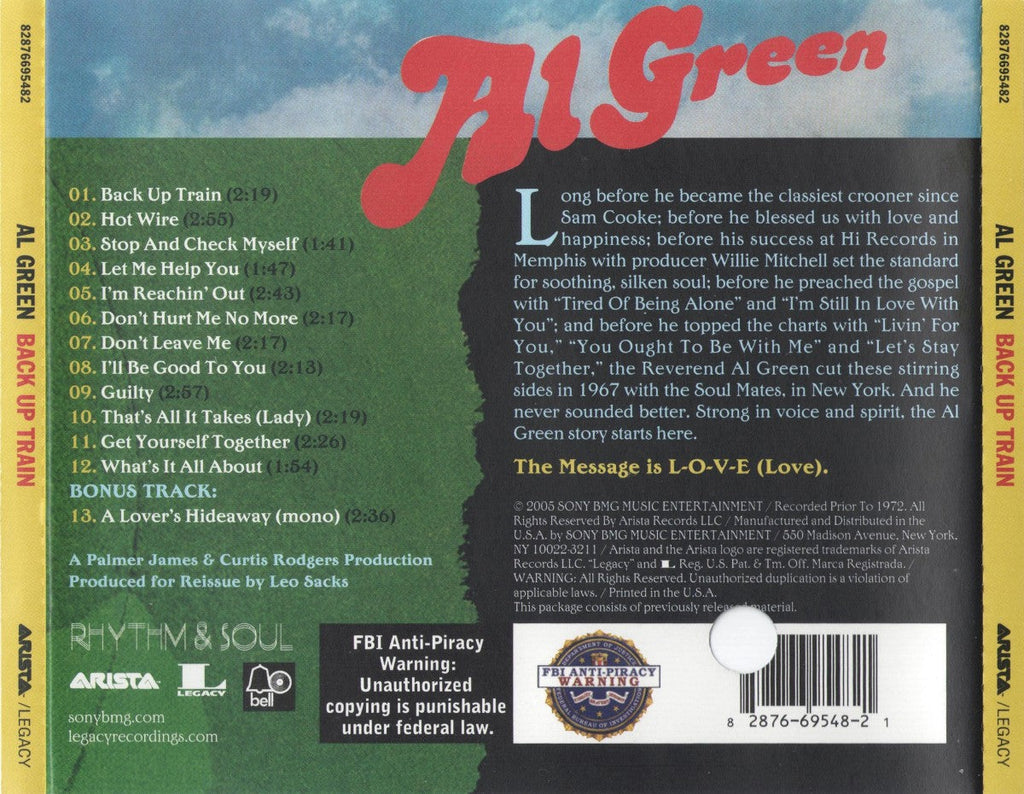 Al Green – Back Up Train (CD)