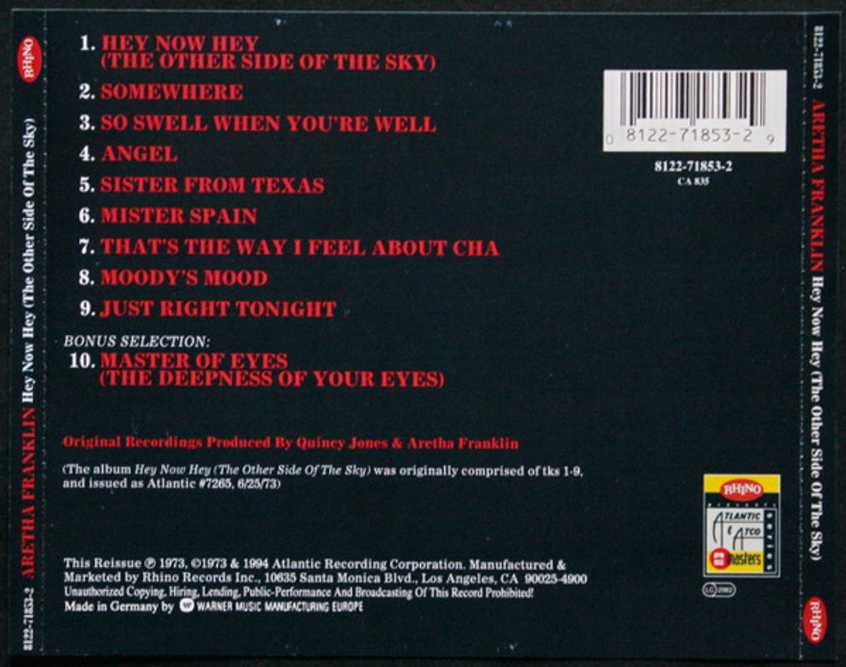 Aretha Franklin – Hey Now Hey (CD)