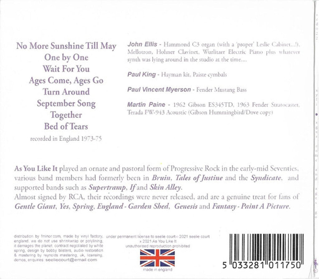 As You Like It – Ages Come and Ages Go (CD)
