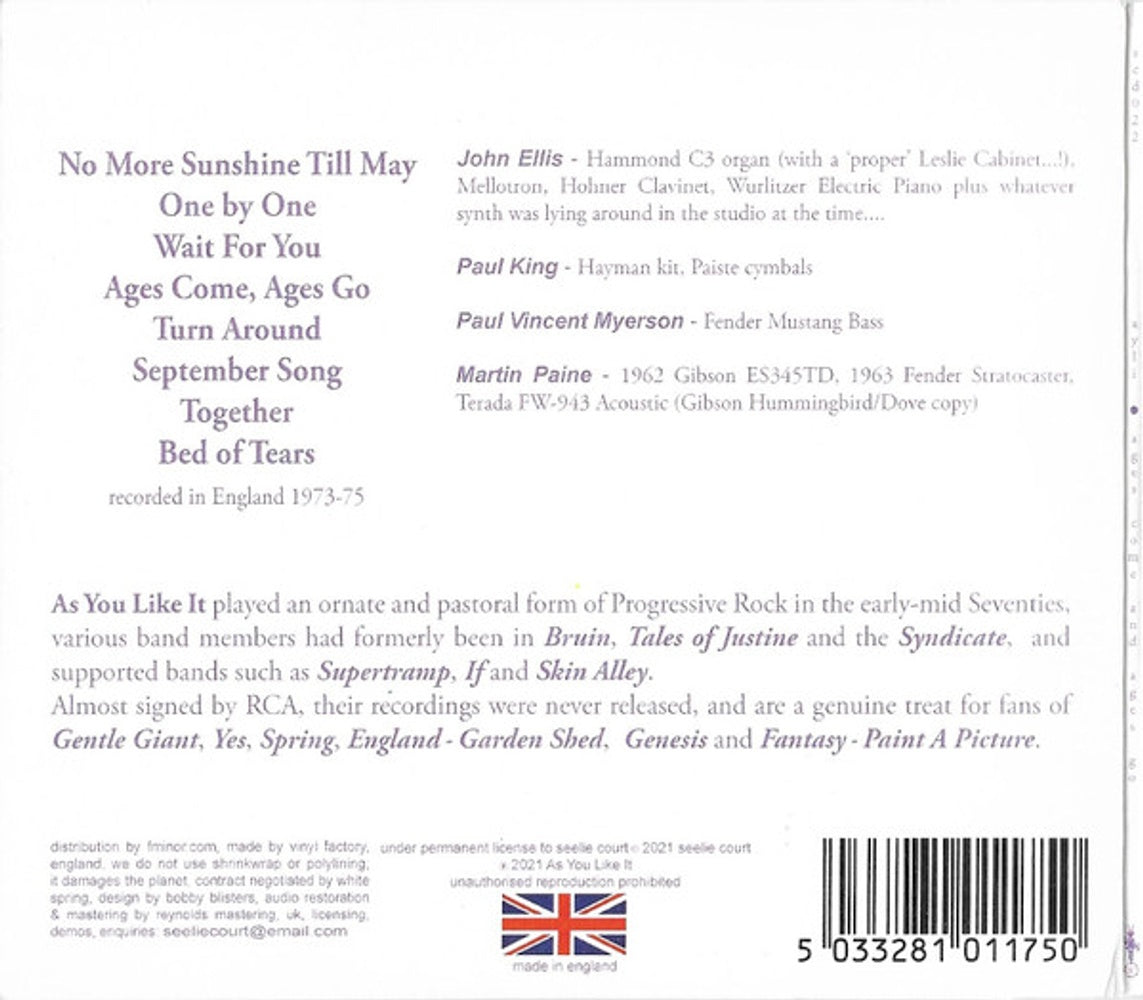 As You Like It – Ages Come and Ages Go (CD)