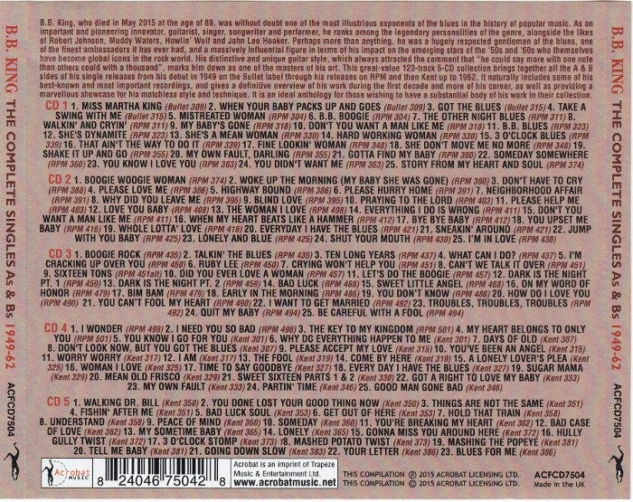 B.B. King – Complete Singles As & Bs 1949-62 (5-CD)