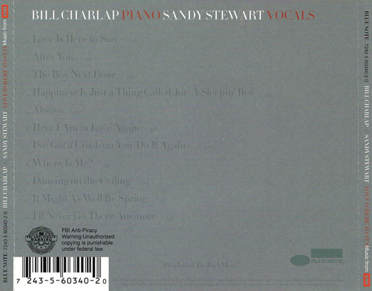 Bill Charlap & Sandy Stewart – Love Is Here to Stay (CD)