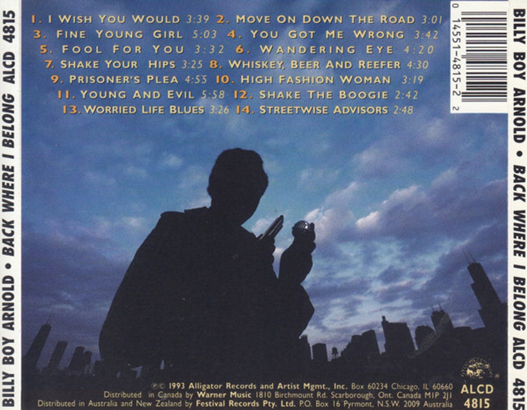 Billy Boy Arnold – Back Where I Belong (CD)