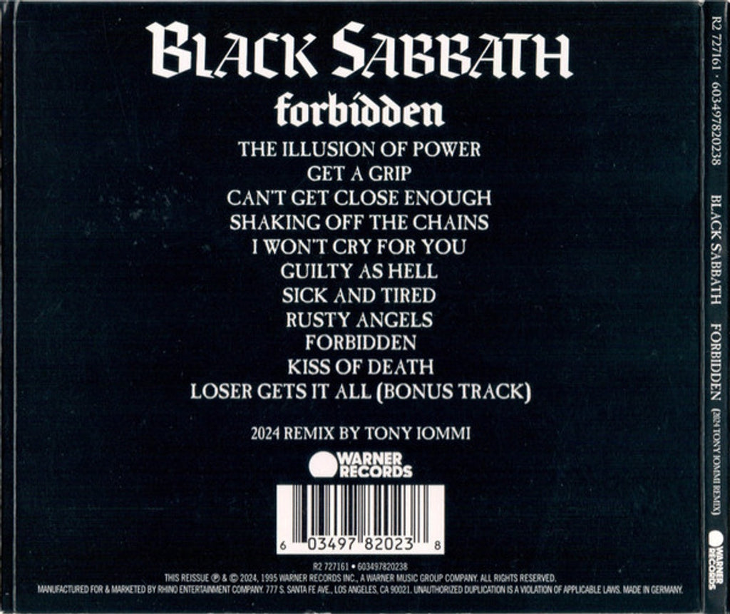 Black Sabbath – Forbidden (CD)
