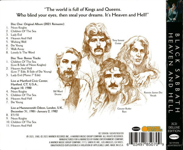 Black Sabbath – Heaven And Hell: Deluxe Edition (2-LP Vinyl)
