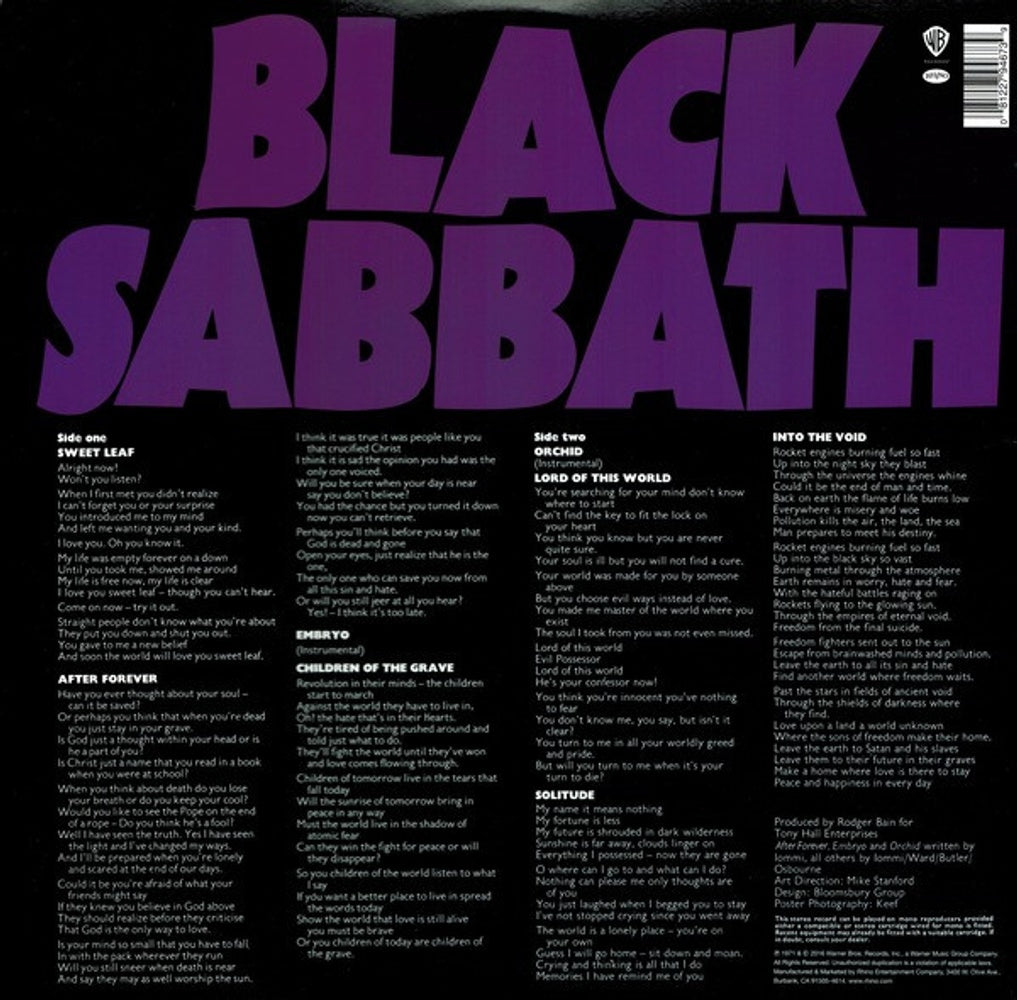 Black Sabbath – Master Of Reality (LP Vinyl)