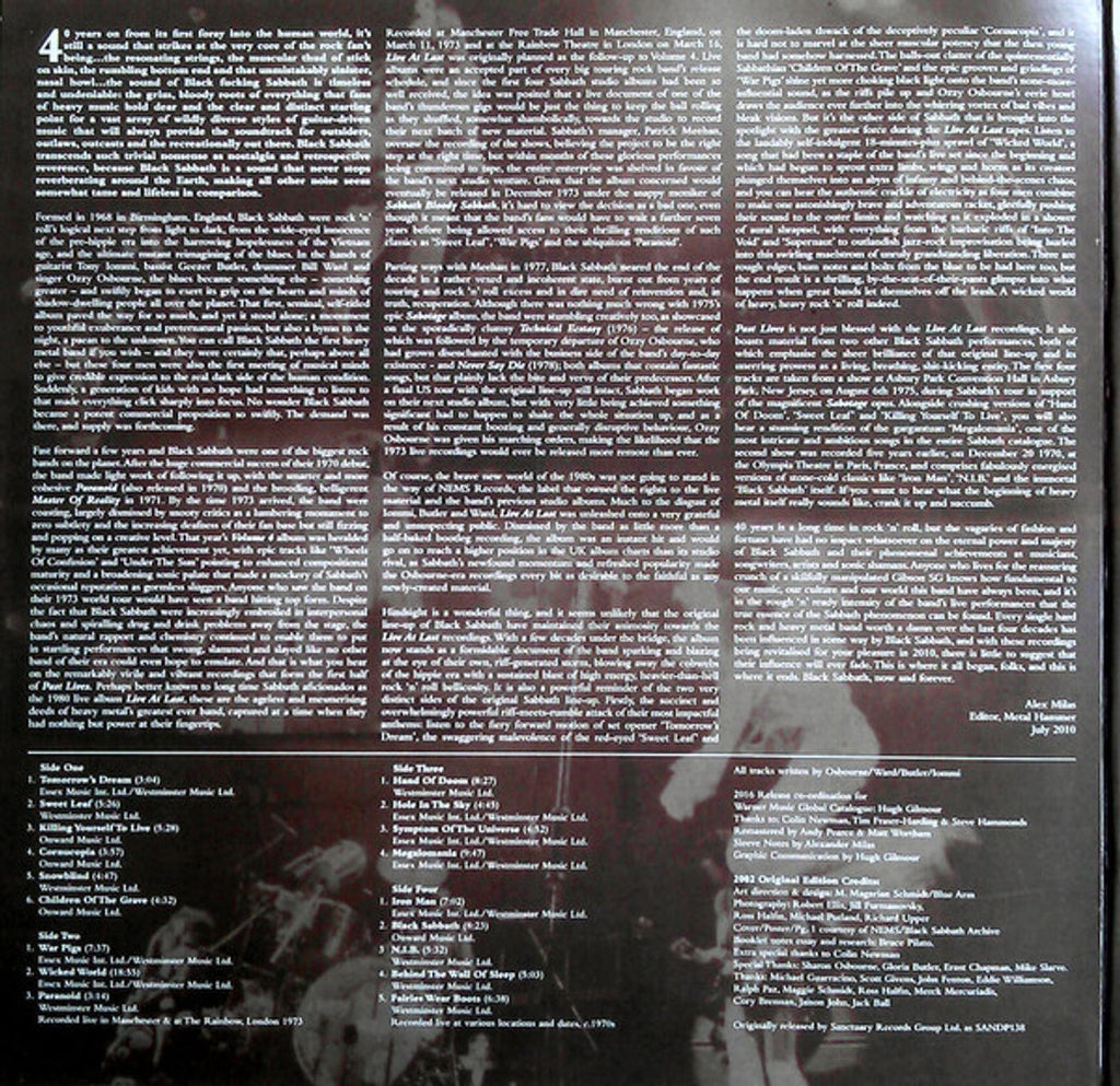 Black Sabbath – Past Lives: Deluxe Edition (2-LP Vinyl)