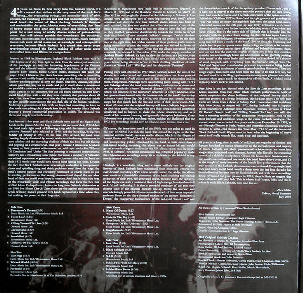 Black Sabbath – Past Lives: Deluxe Edition (2-LP Vinyl)
