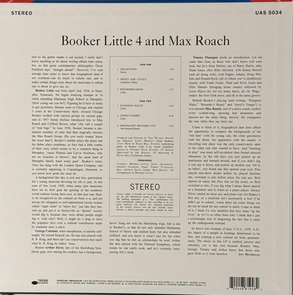 Booker Little – Booker Little 4 & Max Roach (LP Vinyl)