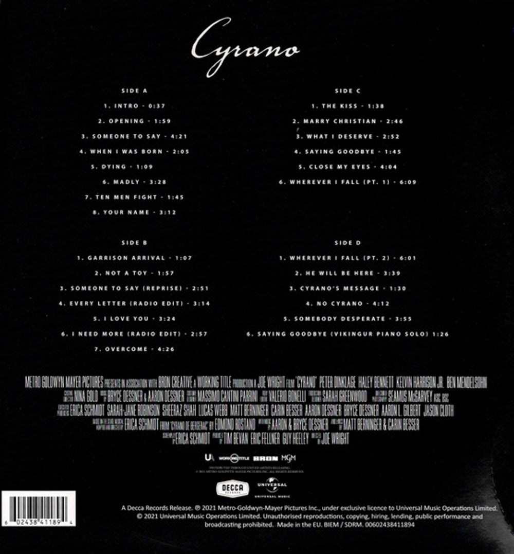 Bryce Dessner & Aaron Dessner – Cyrano: Original Motion Picture Soundtrack (2-LP Vinyl)