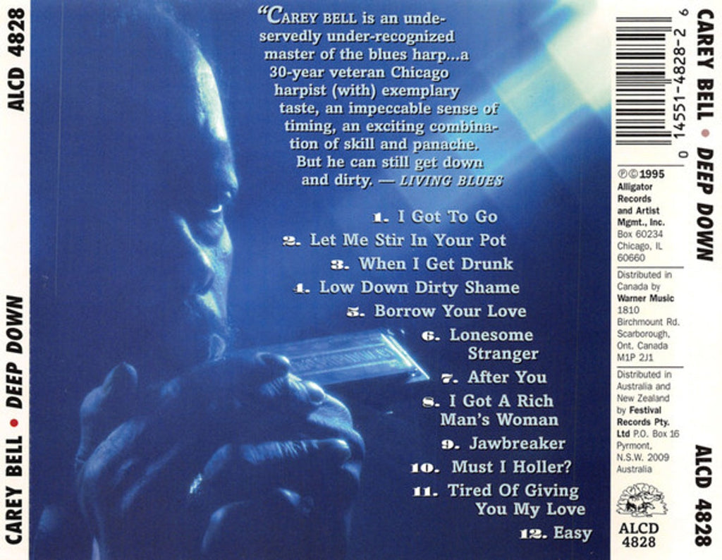 Carey Bell – Deep Down (CD)