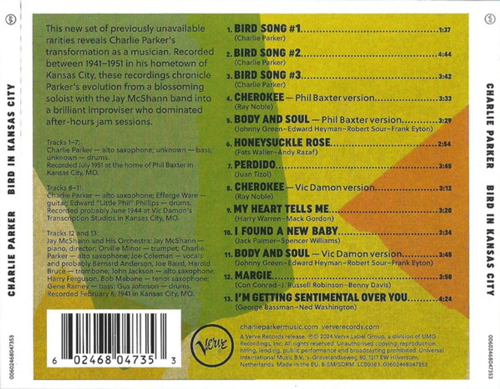 Charlie Parker – Bird In Kansas City (CD)