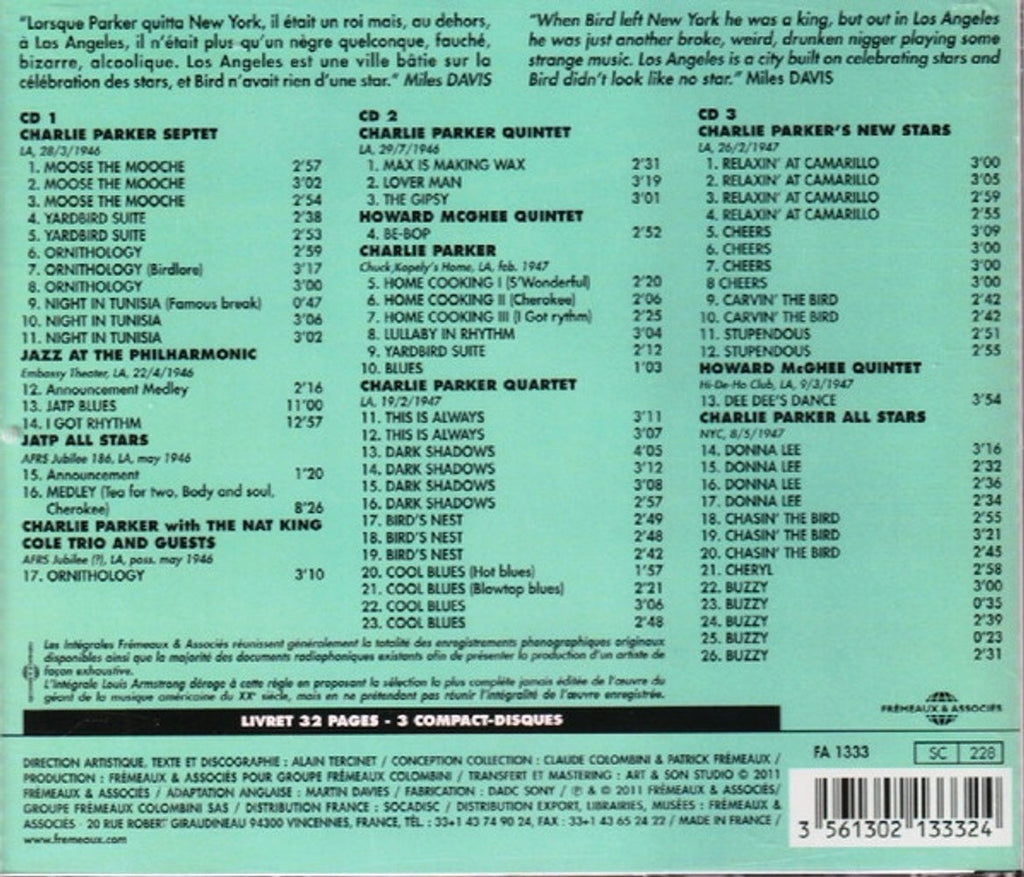 Charlie Parker – Vol 3: Integrale Charlie Parker 1946-47 (3-CD)